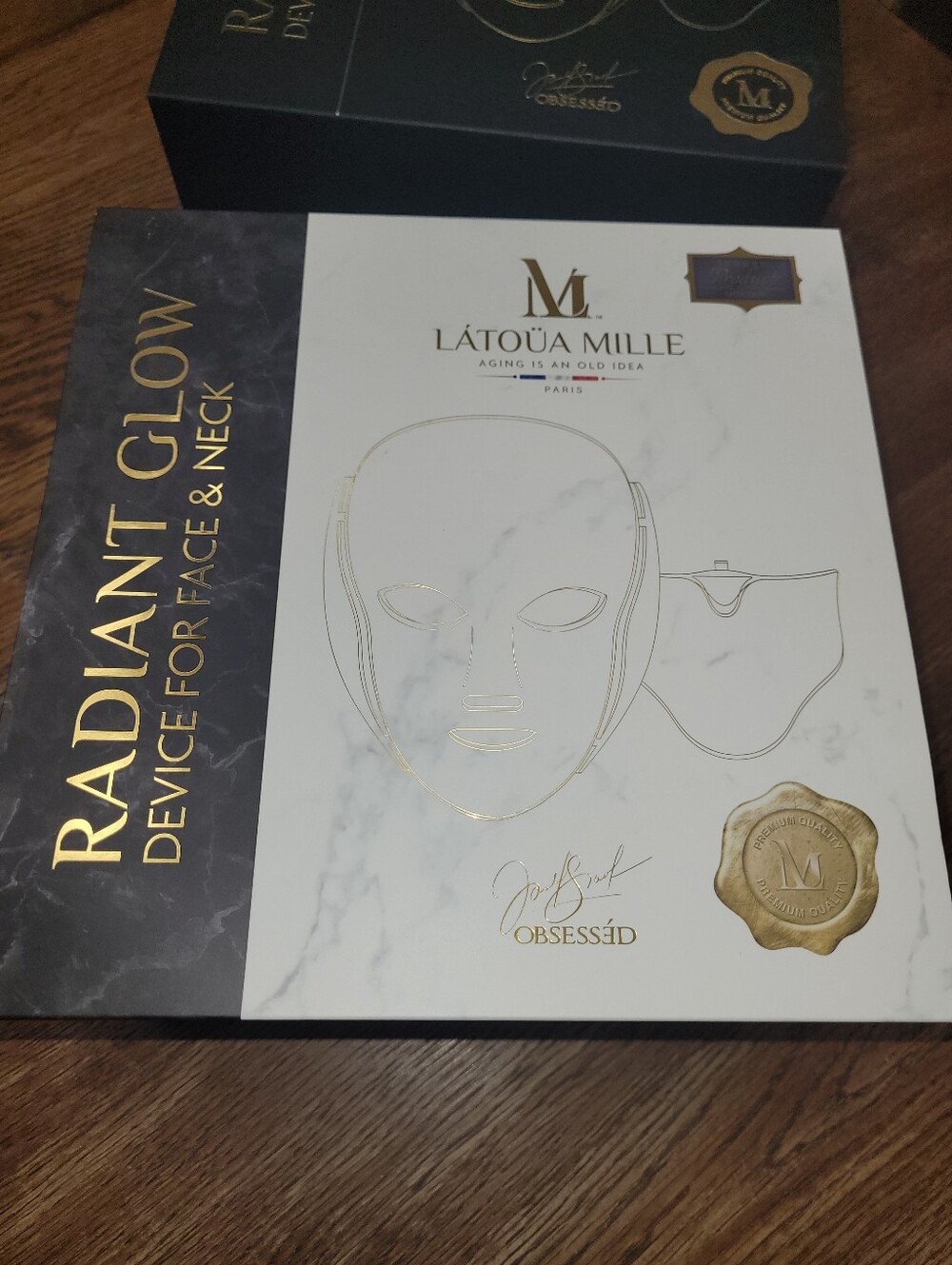 L'ATOUA MILLE Radiant Glow Device for Face & Neck - White & Black Packaging